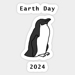 Earth Day 2024 Penguin Sticker